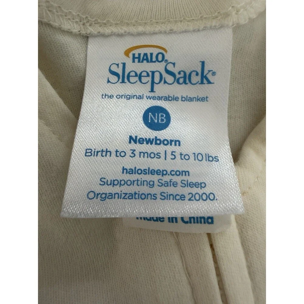 HALO SleepSack Wearable Blanket 100 Cotton Breathable Safe Sleep 0-3M unisex